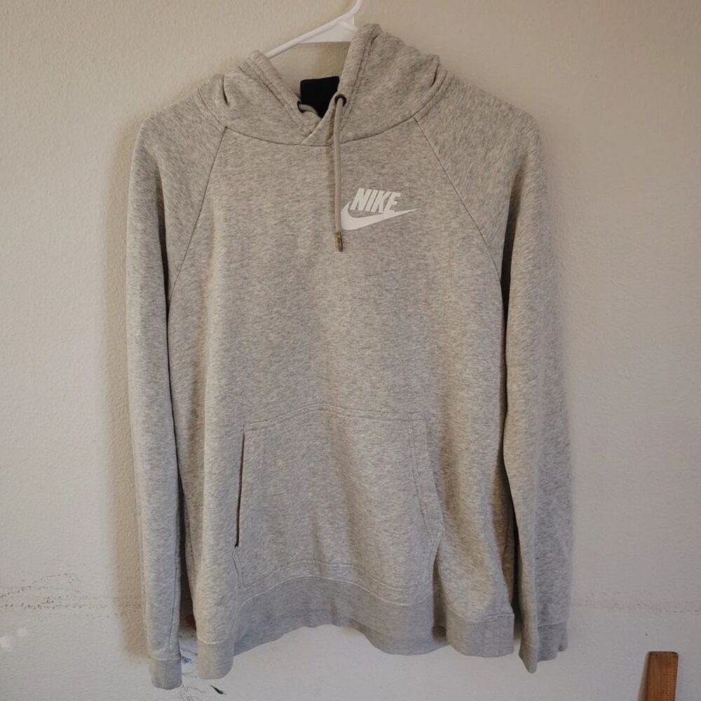 Nike Women Light  Gray Sweatshirt Hoodie  Size M